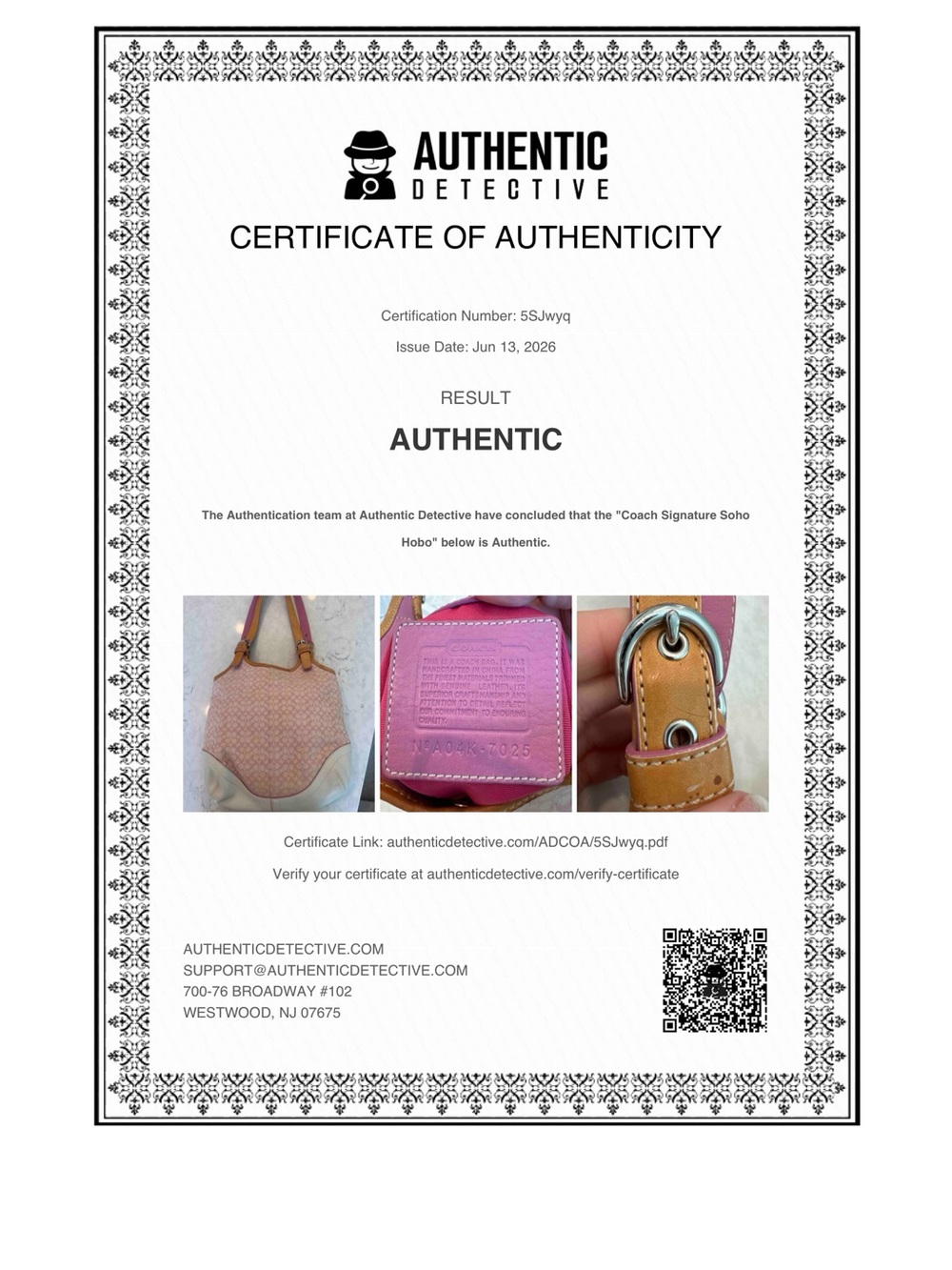 Coach Soho Vintage Pink Shoulder Bag with COA - Picture 2 of 12